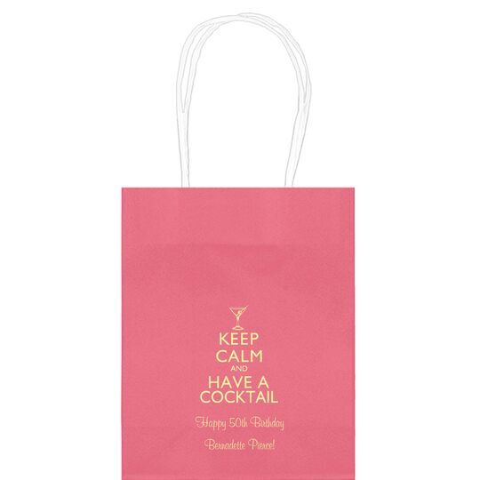 Keep Calm and Have a Cocktail Mini Twisted Handled Bags